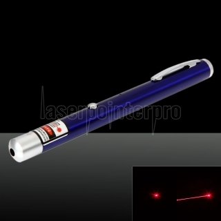 200mW 650nm Red feixe de luz único ponto recarregável Laser Pointer Pen Azul