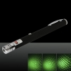 100mW 532nm fascio verde chiaro stellato laser ricaricabile Pointer Pen Nero