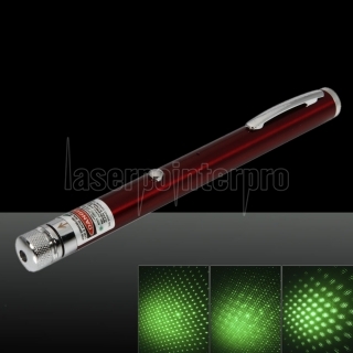 200mW 532nm feixe de luz estrelado recarregável Laser Pointer Pen Red