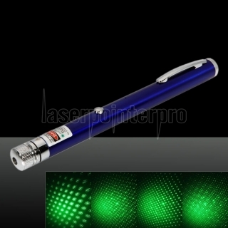 200mW 532nm viga verde Luz estrellada recargable lápiz puntero láser azul