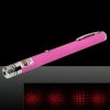 100mW 650nm viga roja Luz estrellada recargable puntero láser pluma rosa