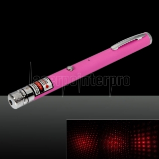 Pointer Pen 200mW 650nm faisceau rouge Lumière rechargeable Laser étoilée rose