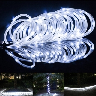 3W 3V 50SMD LED lumière blanche givrée flexible Tube Solar Energy Light cordes (5m Bleu String)
