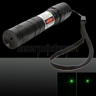 300mW 532nm grüner Laser-Zeiger-Feder mit variabler Schärfe Schwarz