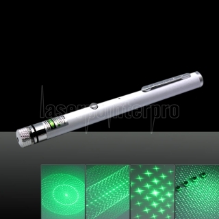 LT-ZS02 100mW 532nm 5-en-1 USB de recharge Pen pointeur laser blanc