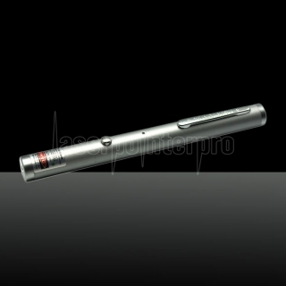 Prata 50mW 532nm de ponto único USB carregável Laser Pointer Pen