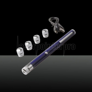 400mW 532nm único punto USB Imponible puntero láser pluma púrpura LT-ZS005