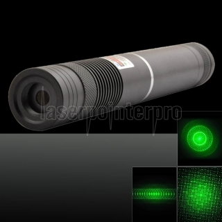 100mW 532nm verde Fascio di luce di focalizzazione Portable Laser Pointer Pen Nero LT-HJG0086