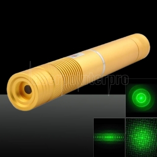 500mW 532nm Green Beam Light Focusing Portable Laser Pointer Pen with Strap Golden LT-HJG0084