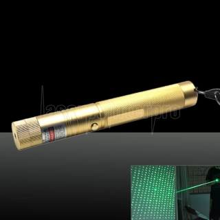 LT-303 300mW 532nm feixe de luz Focusable Laser Pointer Pen Kit de Ouro