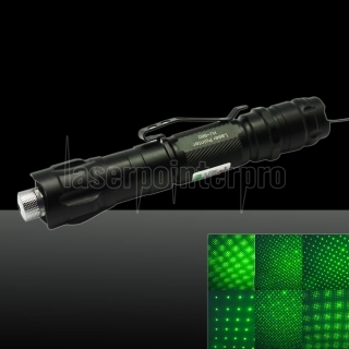 LT-YW502B 400mW 532nm New Starry Sky Green Fascio di luce Focusable Laser Pointer Pen Nero