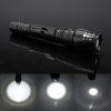CREE XM-L 1 * T6 2 * 18650 1800LM luce bianca 5-Mode impermeabile torcia Focusable Nera