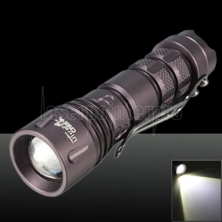 Ultrafire 3-Mode del CREE XPE-Q5 Zoomable de la mini LED linterna Negro