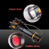 T6 2000lm cabeças de ataque + alarme sonoro LED branco lanterna preta