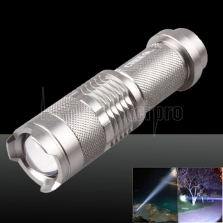 Cree XPE 1 Modalità 500LM mini torcia elettrica luce bianca d'argento