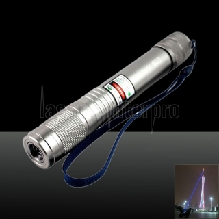 LT-300MW 405nm Waterproof Prata Laser Pointer Pen Roxo