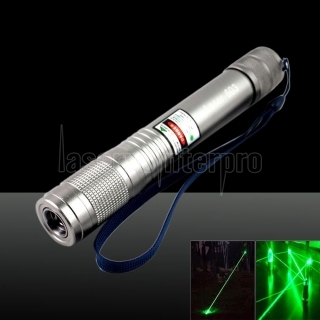LT-500MW Waterproof Green Laser Pointer Pen Silver