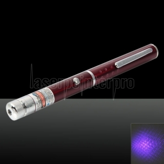 1MW 405nm azul e roxo feixe de luz Starry Sky & Single-point Laser Pointer Pen Red