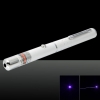 1MW 405nm azul & roxo Laser Beam Single-ponto Laser Pointer Pen Branco
