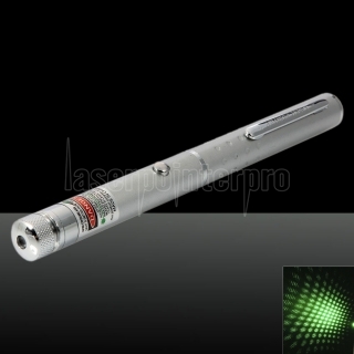 1MW 532nm feixe de luz Starry Sky & Single-point Laser Pointer Pen Prata