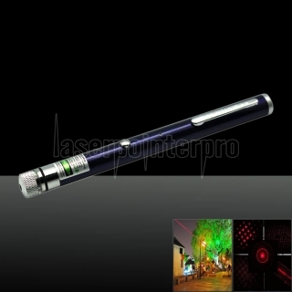 5-en-1 300mW 650nm Red Laser Beam USB Pen pointeur laser avec un câble USB et Laser Heads Violet