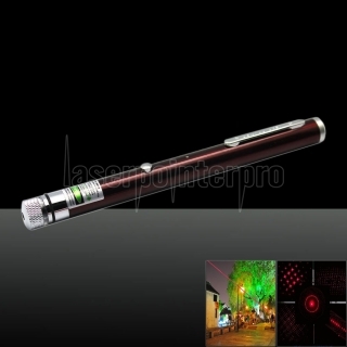 5-in-1 50mw 650nm Red Laser Beam USB Laser Pointer Pen con cavo USB e Laser Heads Red