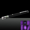 5-in-1 200mw 405nm Purple Laser Beam USB Laser Pointer Pen with USB Cable and Laser Heads Black