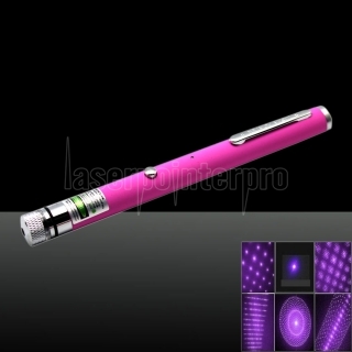 5-em-1 5mw 405nm Laser roxo Laser Beam USB Pointer Pen USB com cabo e Laser Cabeças-de-rosa