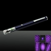 5-in-1 200mw 405nm Purple Laser Beam USB Laser Pointer Pen with USB Cable and Laser Heads Purple