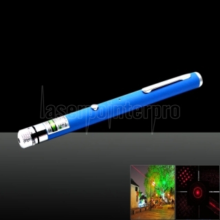 5-in-1 300mw 650nm Red Laser Beam USB Laser Pointer Pen with USB Cable and Laser Heads Blue