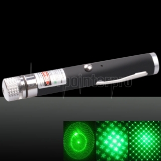 LT-LT-532 5-in-1 Mini-USB-5mW grünes Licht-Laser-Zeiger-Feder Schwarz