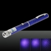 1MW 405nm Starry Padrão azul e roxo luz nua Laser Pointer Pen Azul