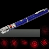 1mW 650nm Red Beam Light Starry Light Style Middle-open Laser Pointer Pen with 5pcs Laser Heads Blue