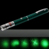 1mW 532nm Green Beam Light Starry Light Style Middle-open Laser Pointer Pen with 5pcs Laser Heads Green