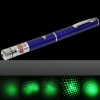 1mW 532nm Green Beam Light Starry Light Style Middle-open Laser Pointer Pen with 5pcs Laser Heads Blue