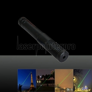 2000mW 532nm Green Light Fascio Style Luce Dot Separato cristallo ricaricabile Piccolo Testa Laser Pointer Pen Set Nero