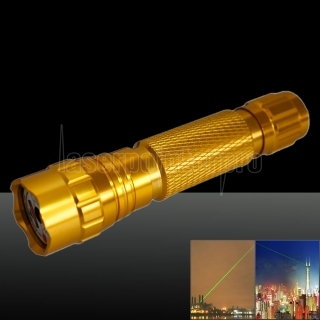LT-501B 100mw 532nm Green Beam Light Dot Light Style Rechargeable Laser Pointer Pen with Charger Golden