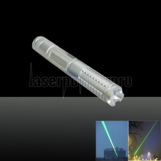 Plata Rayo de luz verde 150mW 532nm separada de cristal lápiz puntero láser Kit