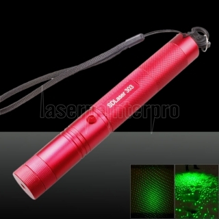 LT-303 50mw 532nm Green Beam Light Starry Sky Light Style Laser Pointer Pen with Bracket Red