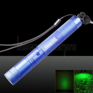 30mw 532nm Green Beam Light Starry Sky Light Style Laser Pointer Pen with Bracket Blue