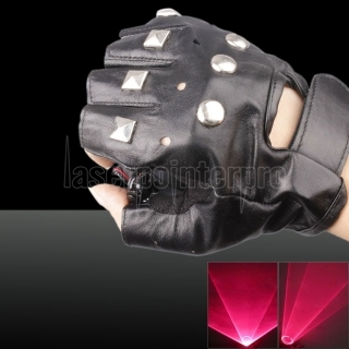 1000mw 650nm Dual Red Light Color Swirl Light Style Rechargeable Laser Glove Black Free Size