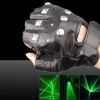 300mw 532nm Dual Green Light Color Swirl Light Style Rechargeable Laser Glove Black Free Size