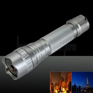 501B 500mW 532nm Green Beam Light Single-point Laser Pointer Pen Silver