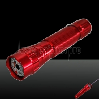 Pointeur Laser style rechargeable LT-501B 200MW 405nm Light Purple simple point lumineux Pen Set Rouge