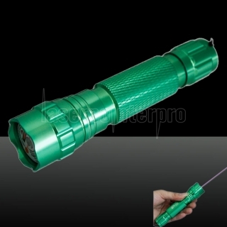 LT-501B 200mW 405nm Lila Hell Single Dot Licht Stil wiederaufladbare Laserpointer Set Grün