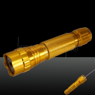 Estilo LT-501B 100mw 405nm Roxo Luz único ponto de luz recarregável Laser Pointer Pen Set de Ouro