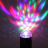 LED-RGB-Sprachsteuerung Rotierende Disco Bühne Licht Schwarz
