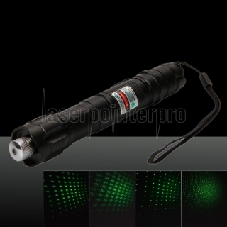 5mW 532nm ponteiro laser verde com bateria livre e carregador de aço inoxidável preto