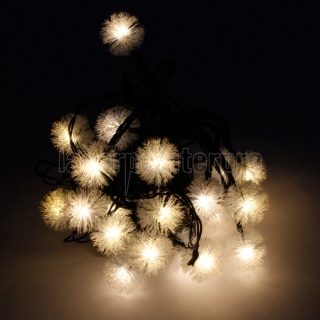 MarSwell 20-LED Yellow Light Ball Shape Solar Christmas Decorative String Light