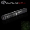 SHARP EAGLE ZQ-LA-02 500mW 532nm / 650nm Green & Red Licht Sternenhimmel Art-wasserdichte Aluminium-Laser-Zeiger-Schwarz